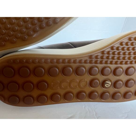 NWOT ECCO SOFT Chelsea Brown Pull On Rubber Sole Ankle Bootie Comfort Shoes 10 - Picture 9 of 10